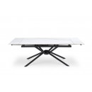 Стол обеденный HALMAR VITORINO белый мрамор/черный 160-220/90